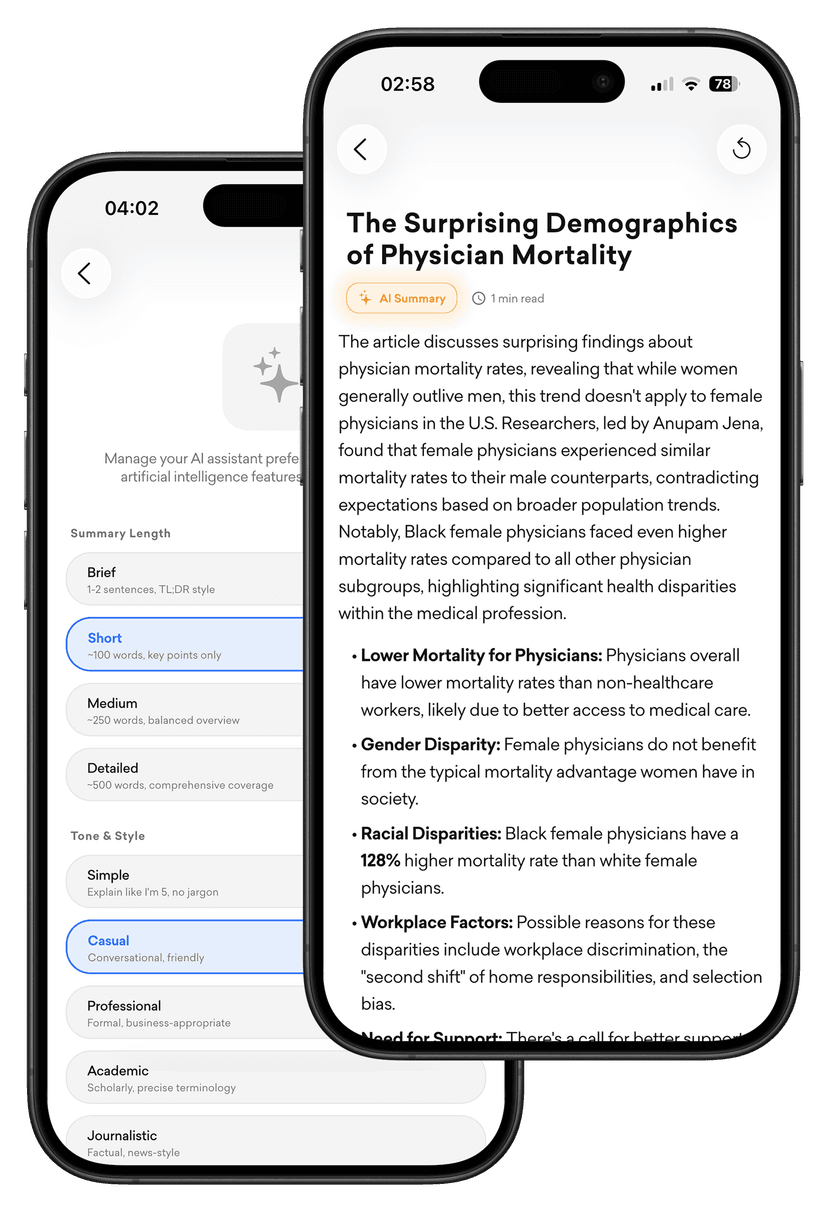 Reeed AI Summary Feature